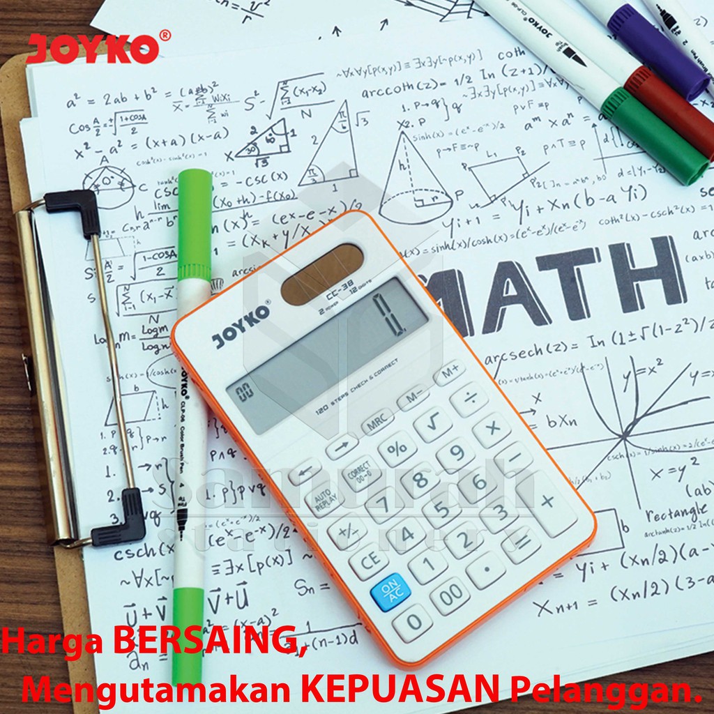 

HJK Kalkulator Saku Joyko CC 38 / Alat Mesin Hitung Meja CC-38 / Calculator 12 Digit / Big Display