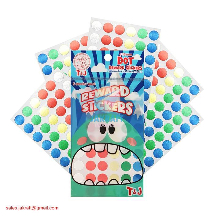 

Dots Reward Sticker Stiker Chart TJ T&J Bulat Besar 13 mm Warna Warni JQZ233