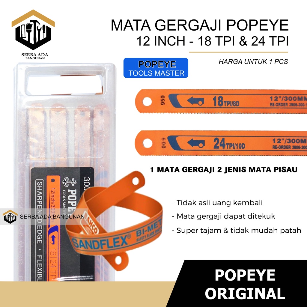 MATA GERGAJI BESI ORANGE MATA DOUBLE 18T dan 24T  MURAH/ MATA GERGAJI TRIPLEX/ GERGAJI BESI 2 SISI MATA 18T