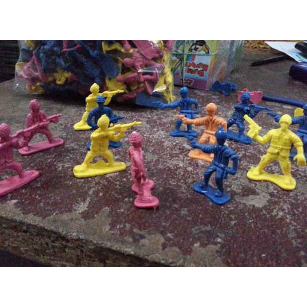 MAINAN TENTARA JADUL , MINI , WARNA WARNI , FIGURE SET , HOBI ANAK