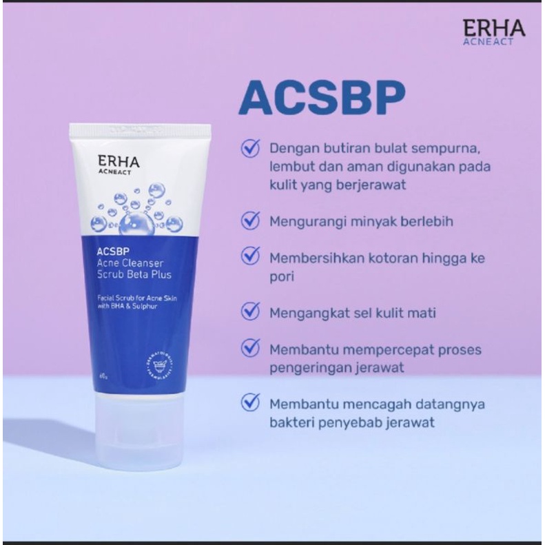 ERHA Acne Cleanser Scrub Beta Plus (ACSBP) 60g