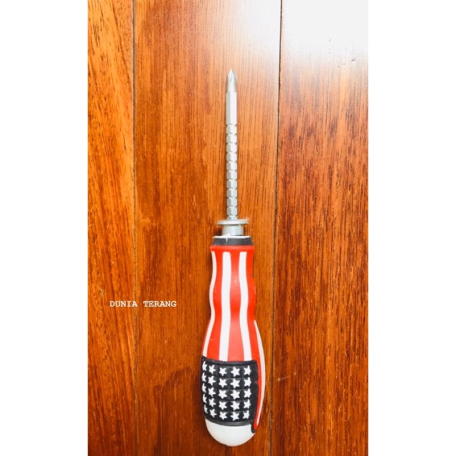 Obeng 2 Mata Bolak-Balik HDT Panjang Pendek / Obeng BB Bendera / 2 Way Screwdriver Adjustable