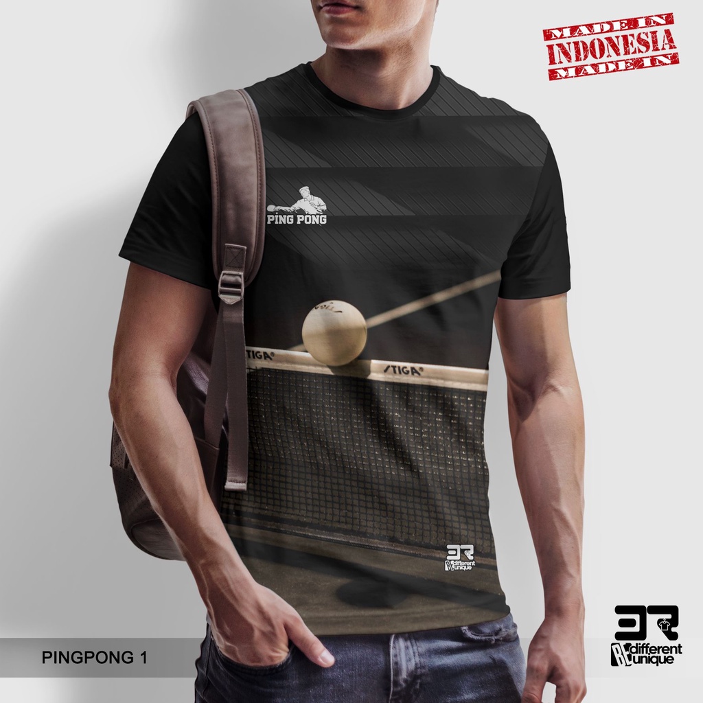 [ COD ] KAOS PRINTING GAMBAR TENIS MEJA PINGPONG 1 - BAJU DISTRO ORIGINAL MOTIF OLAHRAGA OLAH RAGA S