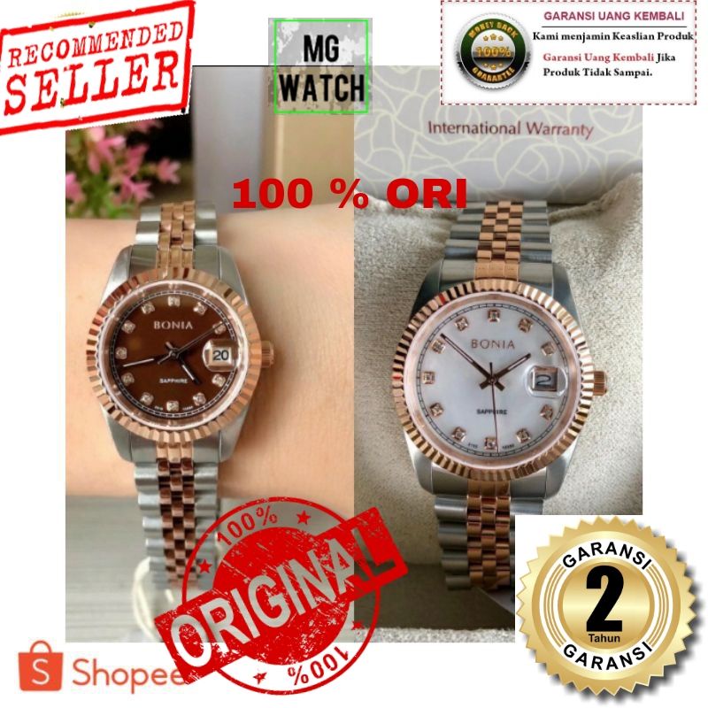 [JAM TANGAN PRIA WANITA | RANTAI | KULIT | KARET | MURAH |  100% WANITA] BONIA ROSEGOLD ORIGINAL