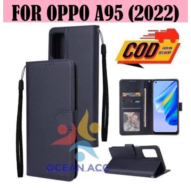DOMPET HP UNTUK OPPO A95 (2022) NEW LEATHER FLIP CASE OPPO A95 (2022) NEW