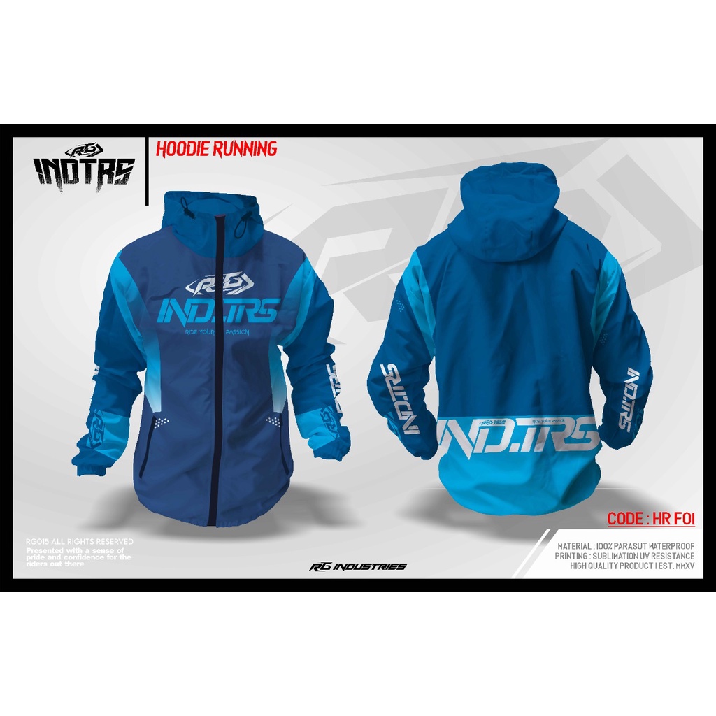 Jaket Hoodie Running Racing Jaket Running Windbreaker Rg Industries Jaket Running Parasut