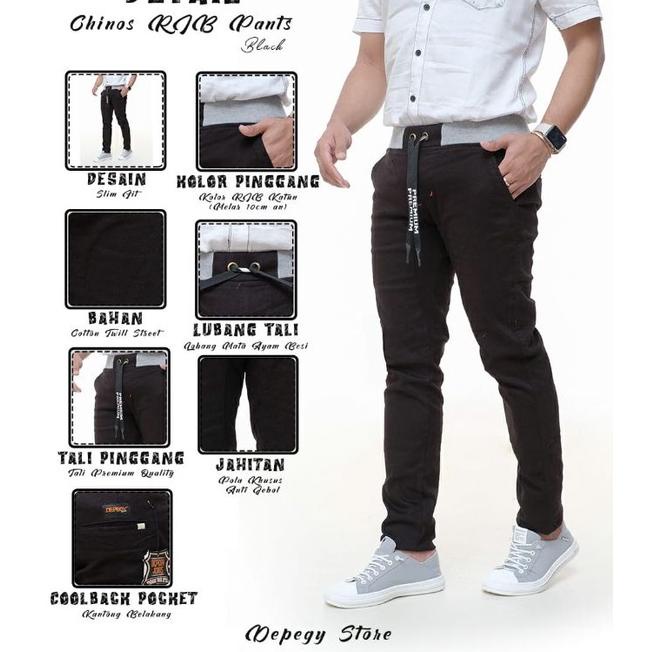 Oke Price.. CHINOS RIB PANTS WARNA KOMBINASI/CHINOS RIB PANTS DEPEGY/CELANA PANJANG RIB/CELANA RIB P