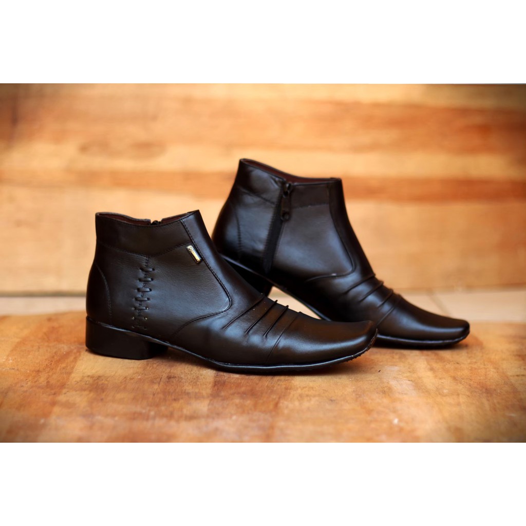 Sepatu Pantofel Pria Kulit Asli Cevany Badami Black Pantopel Pria murah