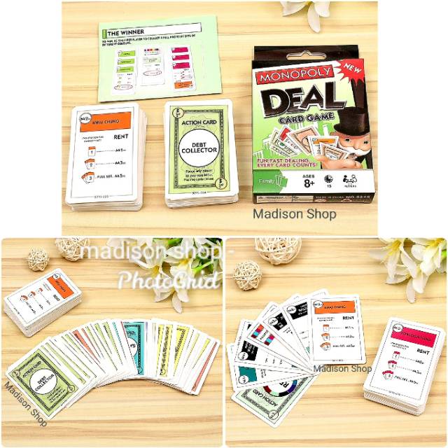 Monopoli Deal Game Card Board Games Monopoly Deal Murah Permainan Kartu Monopoli Grosir