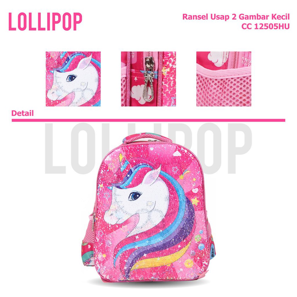 [KLIKTAS] Tas ransel anak perempuan sekolah SD usap manik 2 warna full printing