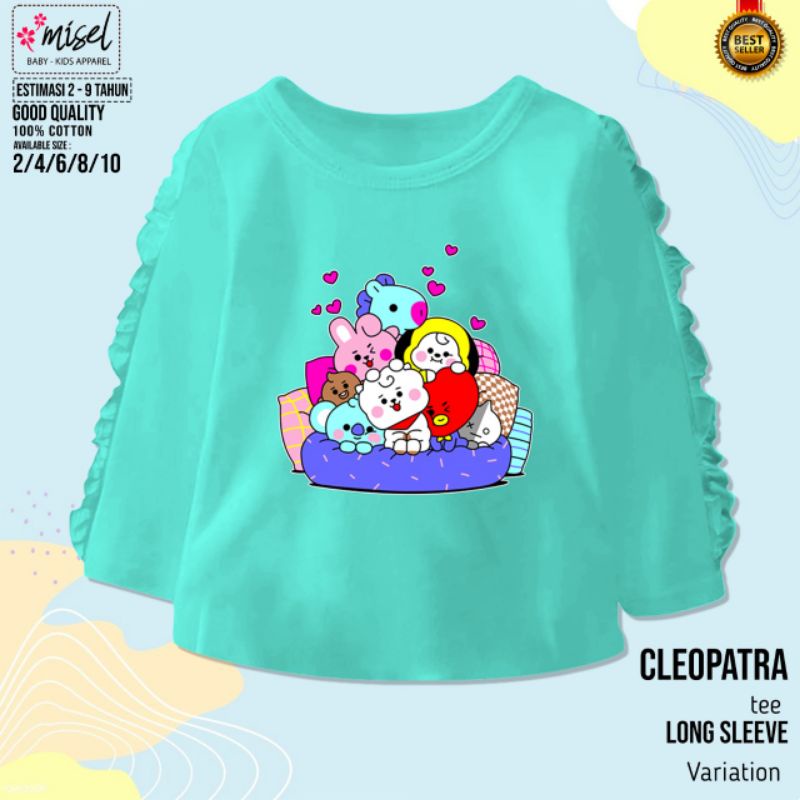 Kaos Anak perempuan lengan panjang Cleopatra 2-8 Tahun Original MISEL