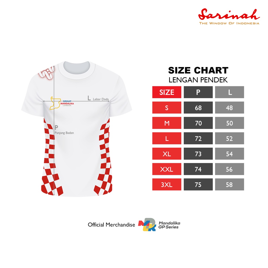 Kaos Jersey Official Merchandise GP Series  Mandalika 2022 - Kode SA05