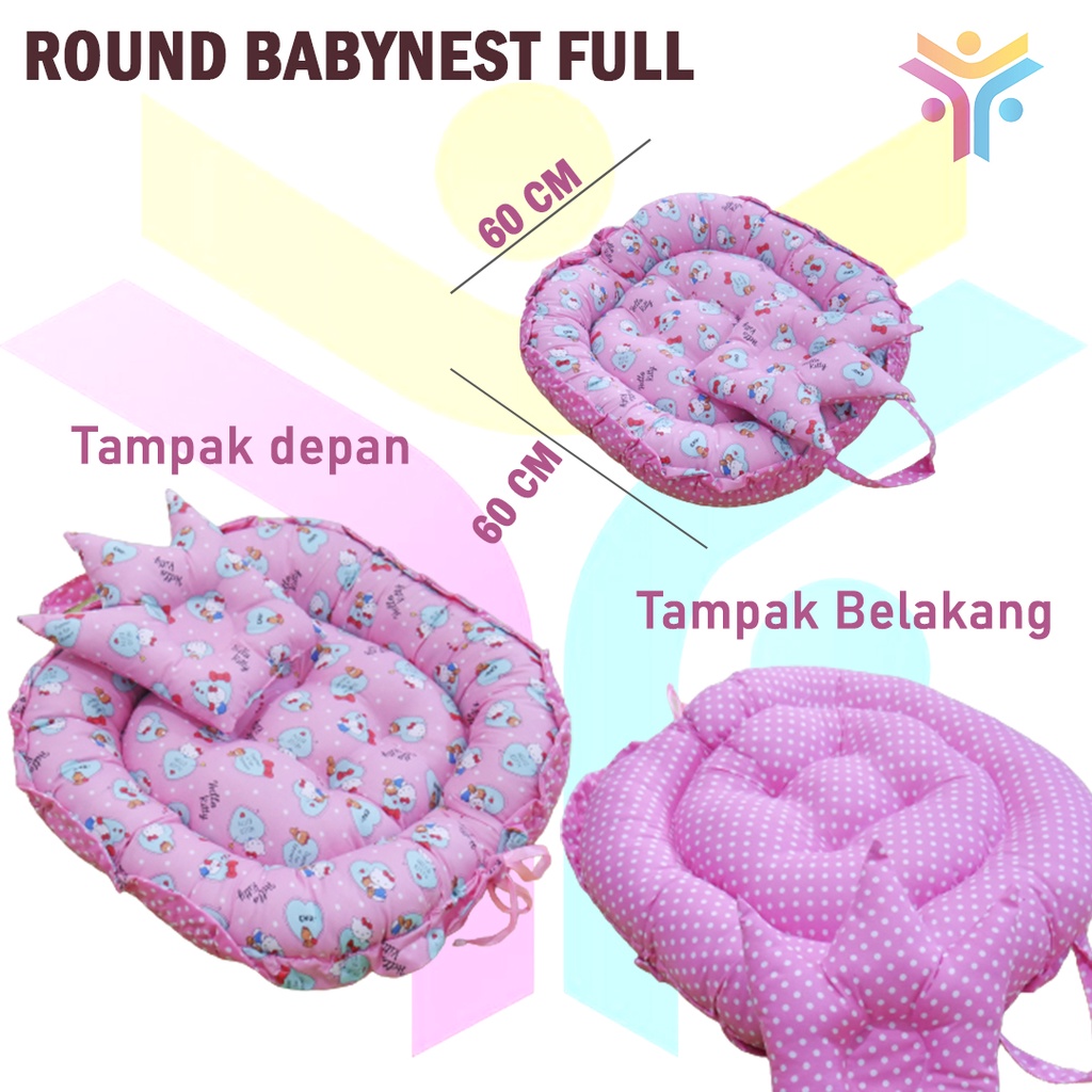 7 || READY Round babynest full beddingset circle baby nest bulat kado lahiran murah terbaik