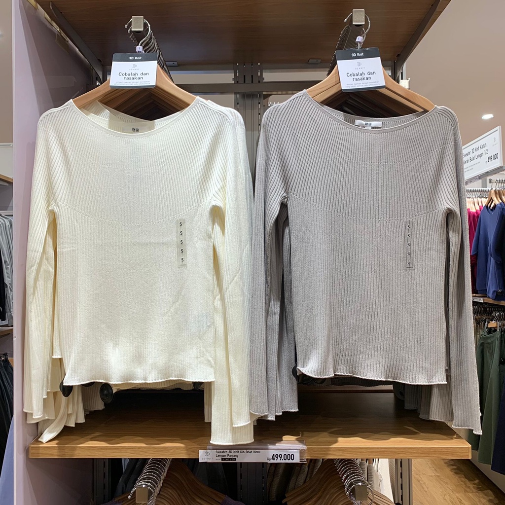 Sweater 3D Knit Panjang Wanita Uniqlo Best Seller
