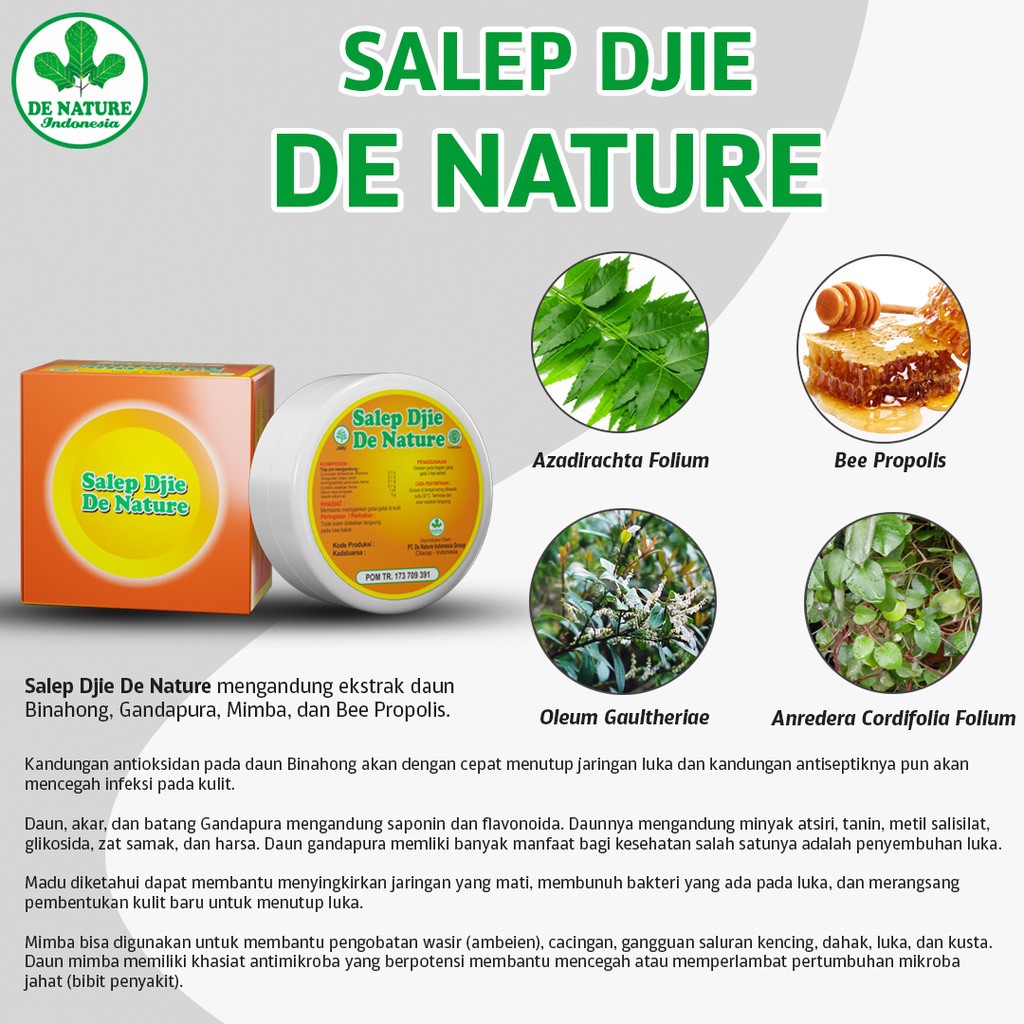 Salep Djie Herpes, Cacar, Campak,Luka Lecet Bernanah, Anti Radang ASLI HERBAL DENATURE