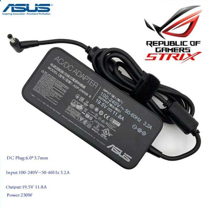 Adaptor Laptop Charger For ASUS ROG 19.5V 11.8A 6.0*3.7mm 230W GM501GS GX501V GX501VI GX501VI-XS75 ADP-230GB B Notebook Power Adapter ASUS For ASUS GX501 GM501GS GX501VI-XS75 ADP-230GB GL703GS GX501GI GM501GS GL504GS GL704GW GX701GX GX70WGW GX501V GX501VI