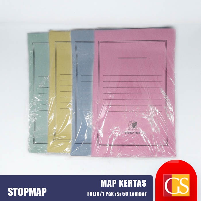 

Stopmap / Map Kertas Folio 1 Pack Isi 50 Lembar