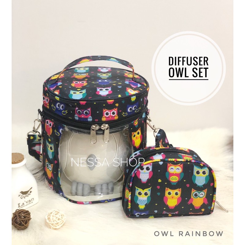 Tas Diffuser OWL Set Waterproof Mika (tas diffuser + pouch oil)