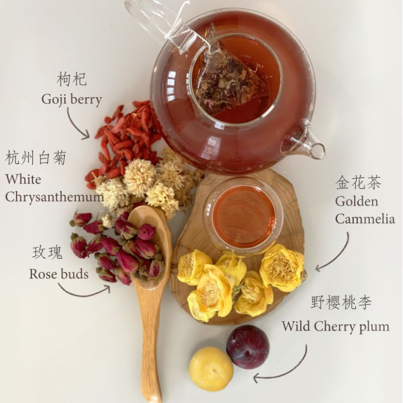 

Teh bunga camelia Cherry Plum Golden Camellia tea teh kesehatan & kecantikan