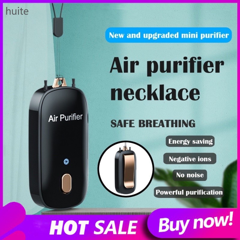 Air Purifier Kalung Wearable Portable Elektronik Mini Ion Negatif USB Penyegar Udara Kesehatan Untuk Anak / Dewasa