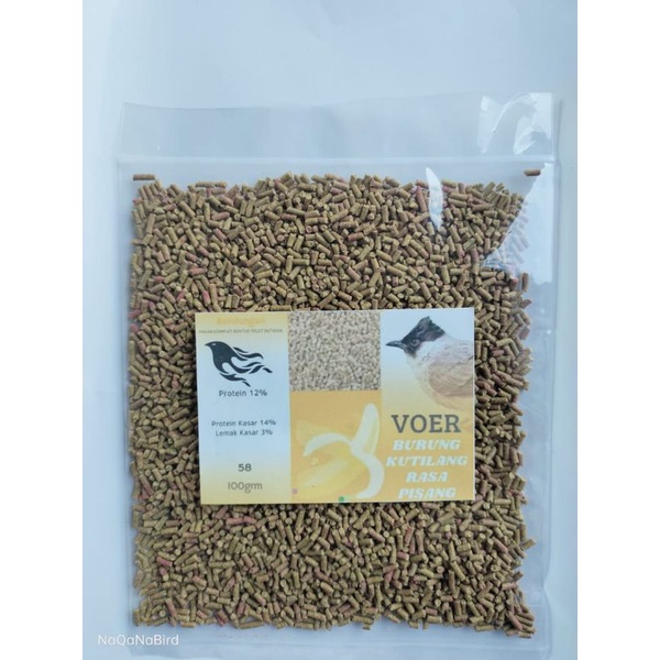 Voer burung trucuk kutilang rasa pisang