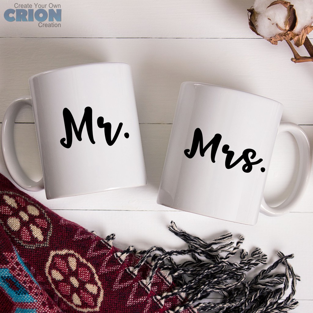 Gelas Mug Couple Untuk Hadiah Pasangan /Mr. dan Mrs.