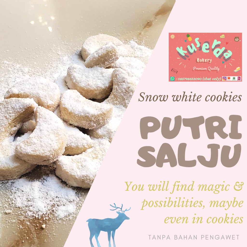 

kue putri salju - kue kering lumer - kue kering enak surabaya - murah