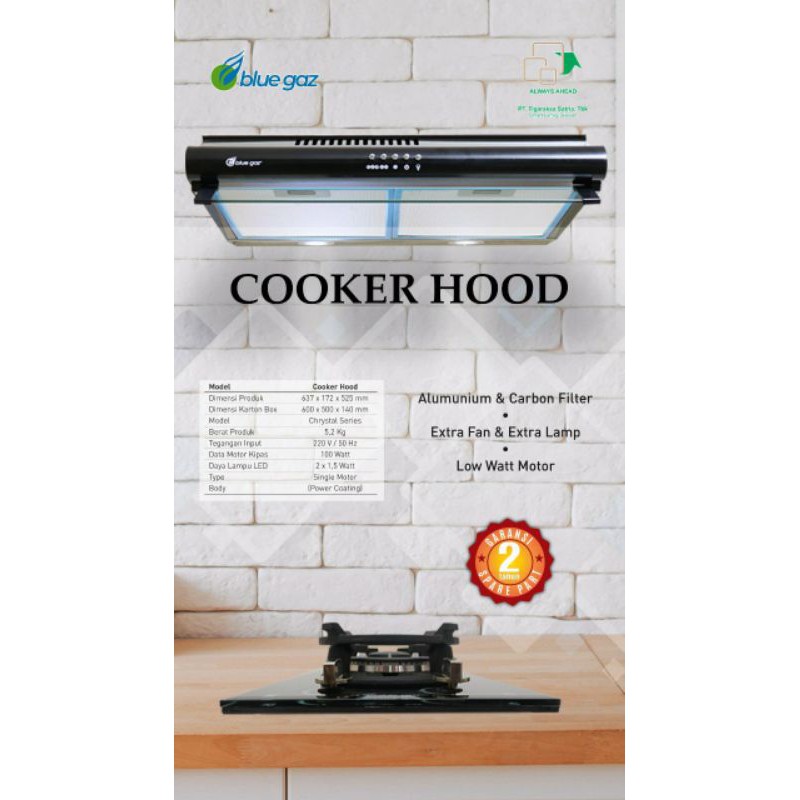 Cooker Hood vienta garansi resmi ready stock Tigaraksa