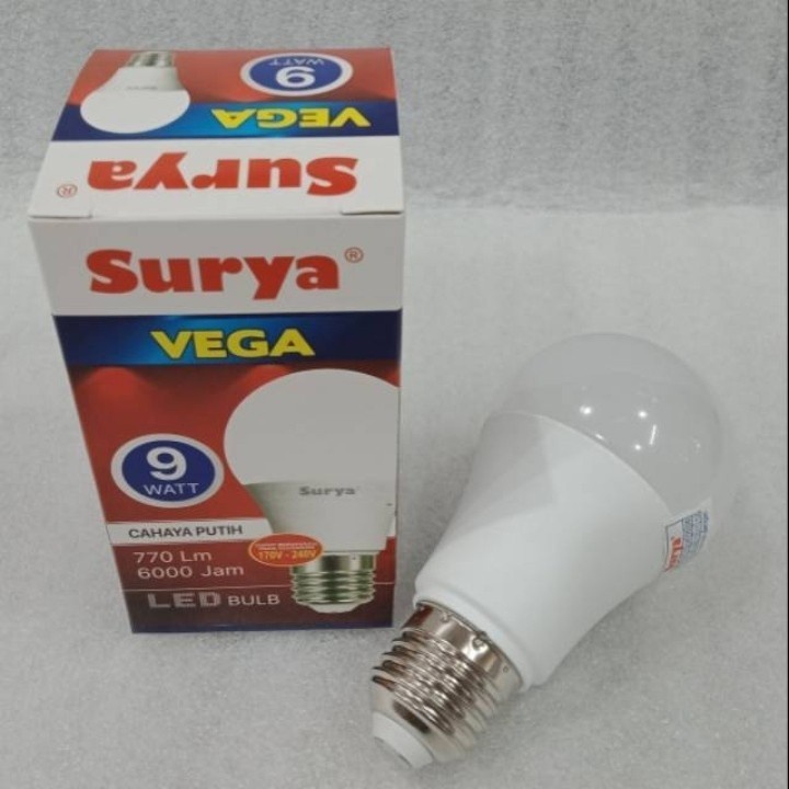 Lampu LED Bulb Surya Vega 9 Watt Putih Murah Terang Begaransi