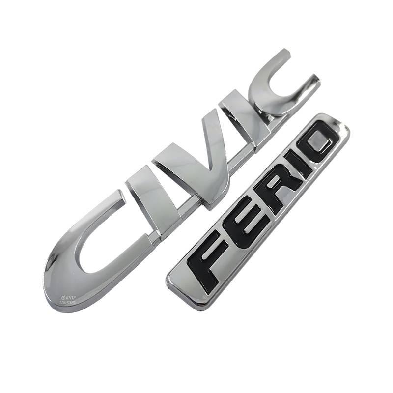 1pc Stiker Emblem Logo Civic Ferio Bahan Abs Untuk Bagasi Belakang Mobil Honda Civic