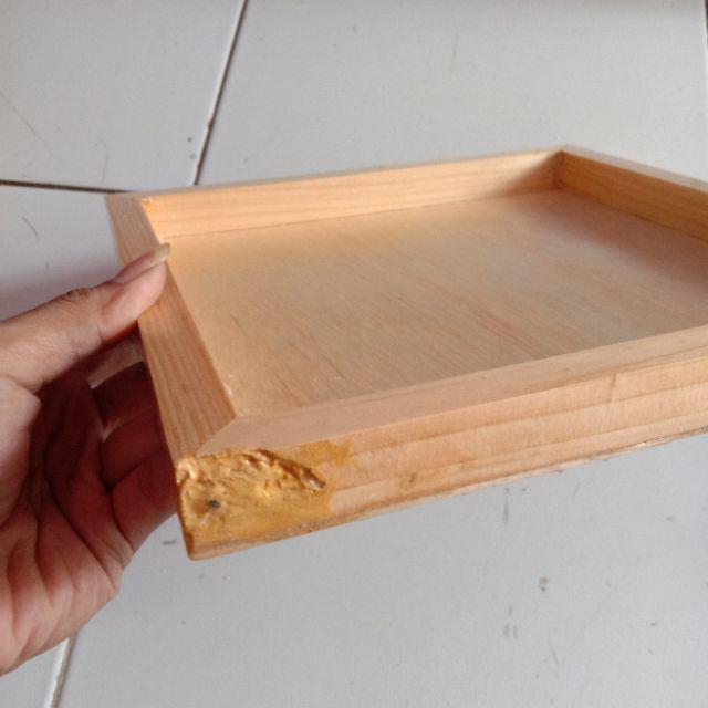 Gustinsri Nampan Kayu Unik Baki Kotak Seserahan Hantaran Pernikahan Kayu Jati Belanda Alat Dapur