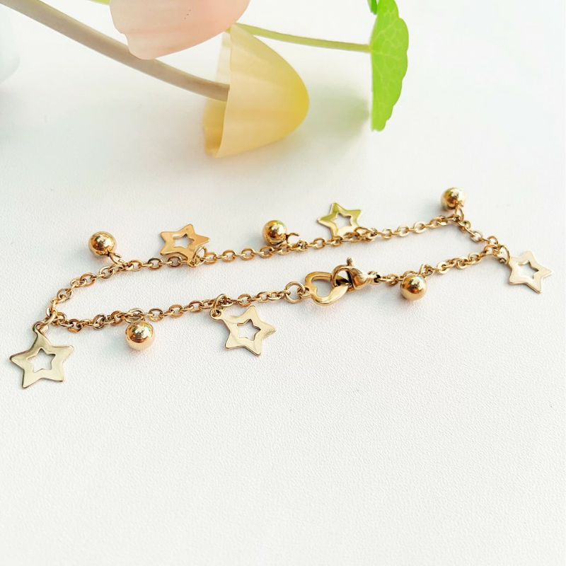 Paket Hemat Gelang Kaki/Gelang Tangan Titanium Bintang