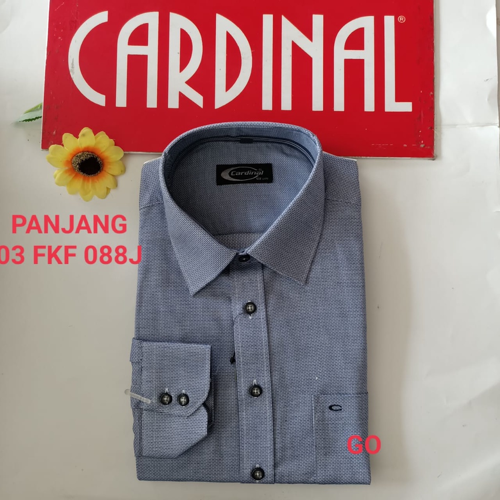 gof S F CARDINAL KEMEJA MOTIF BINTIK FORMAL Lengan Panjang Pakaian Atasan Pria Dewasa Distro Original 11