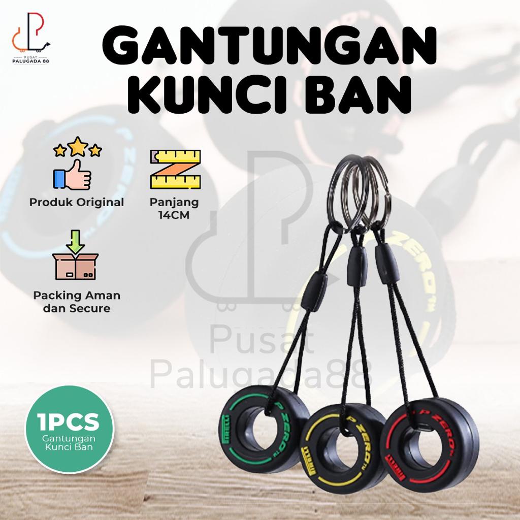 Gantungan Kunci Roda Ban Mobil Racing Car Keychain Tire JDM Sporty Rim