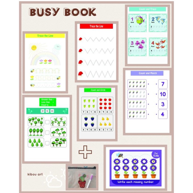 

Busy Book / buku aktivitas anak / worksheet / Activity book