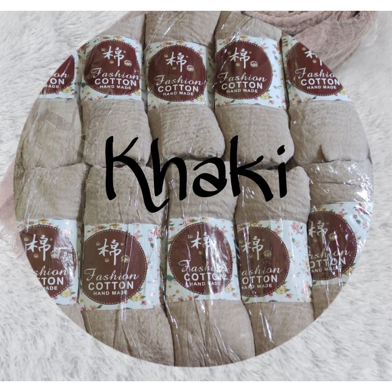 [COD] PASHMINA CRINKLE / CRINGKLE KUSUT /CRINGKLE RAWIS / HIJAB SHAWL PREMIUM RAWIS negro-PASHMINA-Khaki