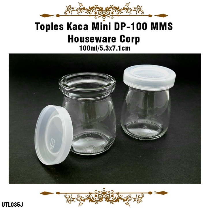 [1 kg 6pcs] Toples Kaca Mini DP-100 MMS Houseware Corp 100ml