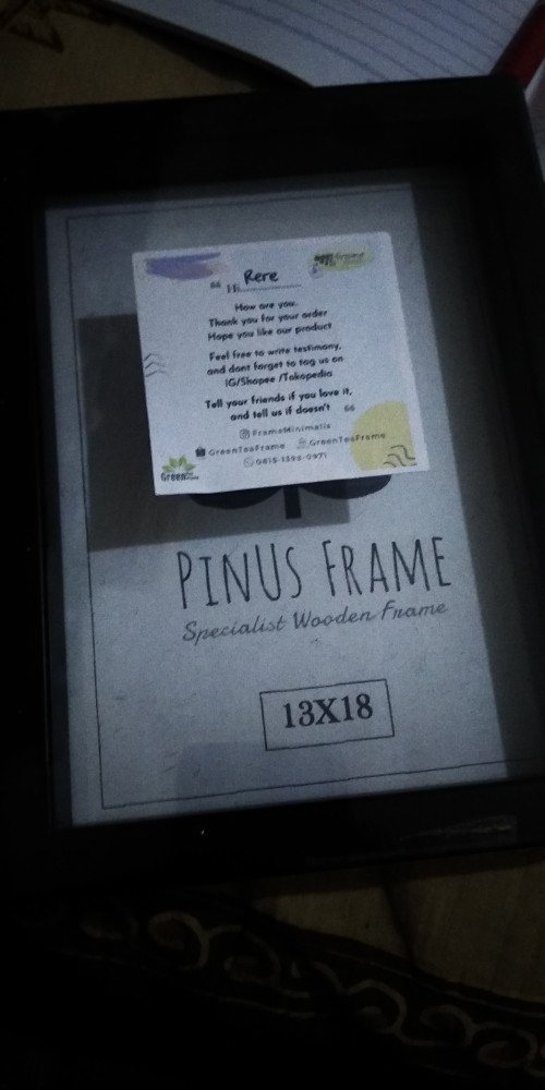 Bingkai Foto Kayu  Solidwood 5r /frame Minimalis/pigura Kaca