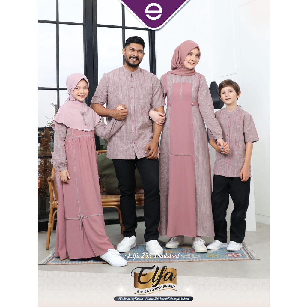 ( Sarimbit Ethica Elfa 255 Toadstool ) Gamis Ethica Ayumi 320 Kahfi 218 Ayumi kids 25 Kahfi kids 161