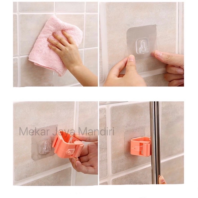 GANTUNGAN SAPU DAN PEL MOP SUCTION HANGER / GANTUNGAN TEMPEL SAPU DAN PEL / GANTUNGAN HOK