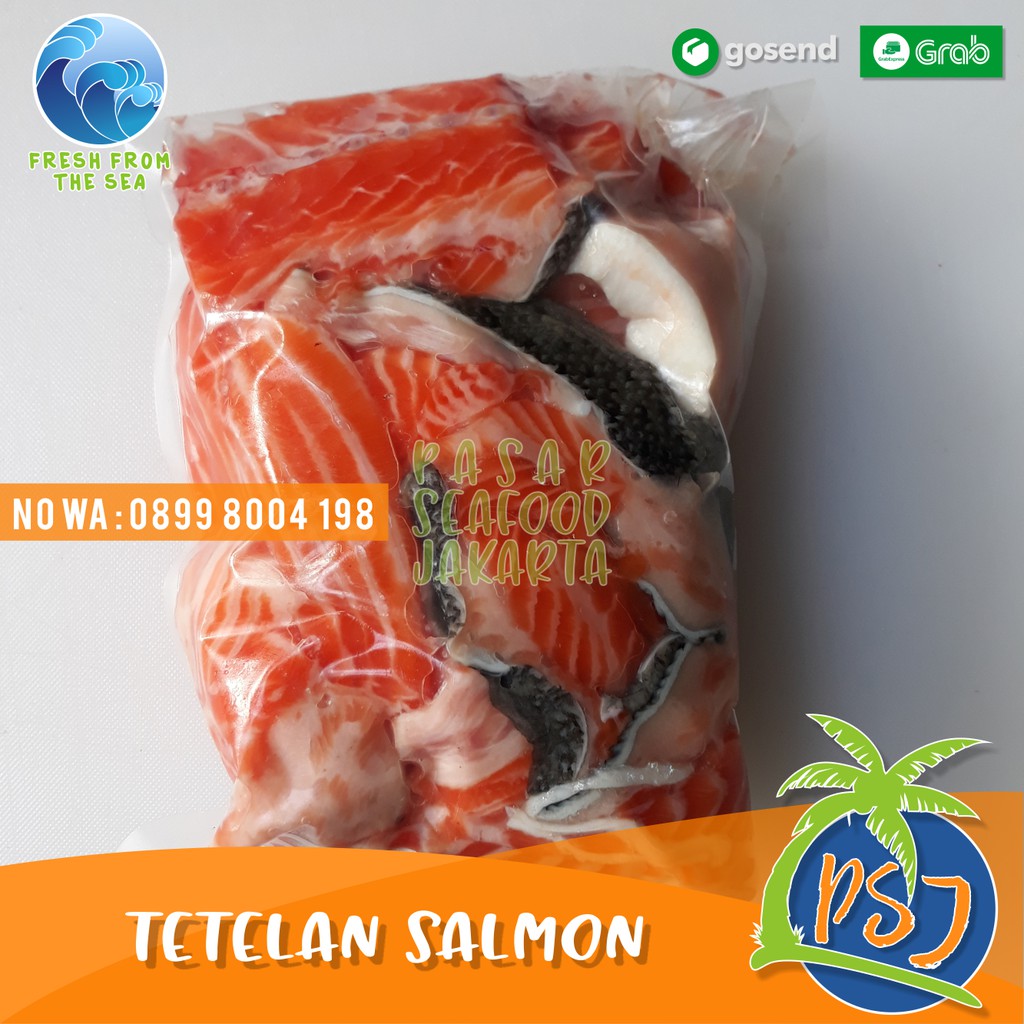 

PROMO Tetelan salmon 1pcs (1kg) / Tetelan salmon dengan tulang kulit