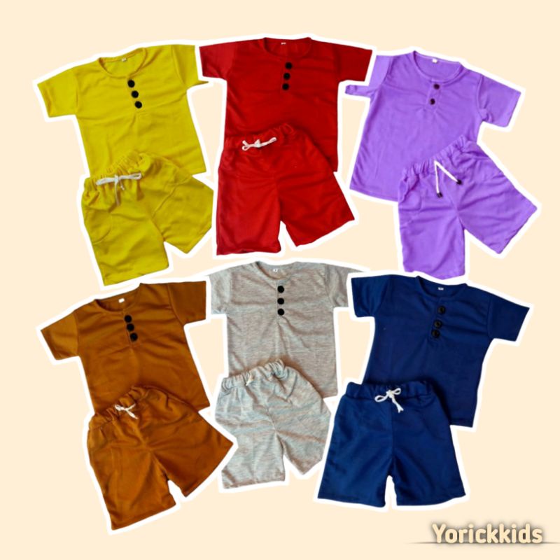 PROMO !! SETELAN KIANO PENDEK BEST SELLER SETALAN BAJU ANAK 1-5 TAHUN