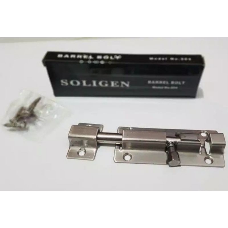 Grendel pintu slot stainless 3” Soligen