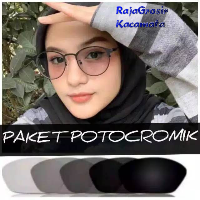 Kacamata Rp140.000 paket photocromic / photogrey 9614 free lensa minus berubah warna otomatis