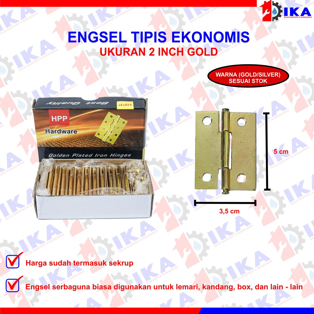 Engsel TIPIS KUNING KANDANG 3&quot; 21/2&quot; 2&quot; (HARGA PABRIK PER LUSIN TIDAK DIECER) Murah Kuat Kotak Box