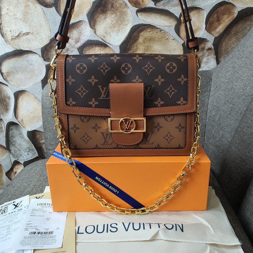 Tas LV Dauphine MM Magnetized Canvas MONOGRAM REVERSE