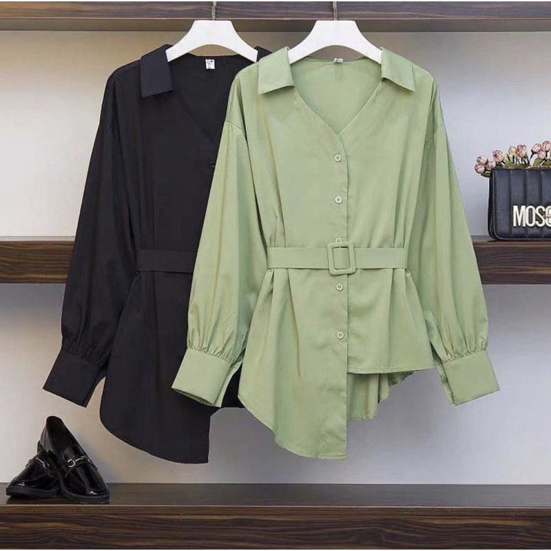 Kemeja Blouse Kasual/Kemeja Wanita Polos/Kemeja Trendy/Kemeja murah/Tunik wnita