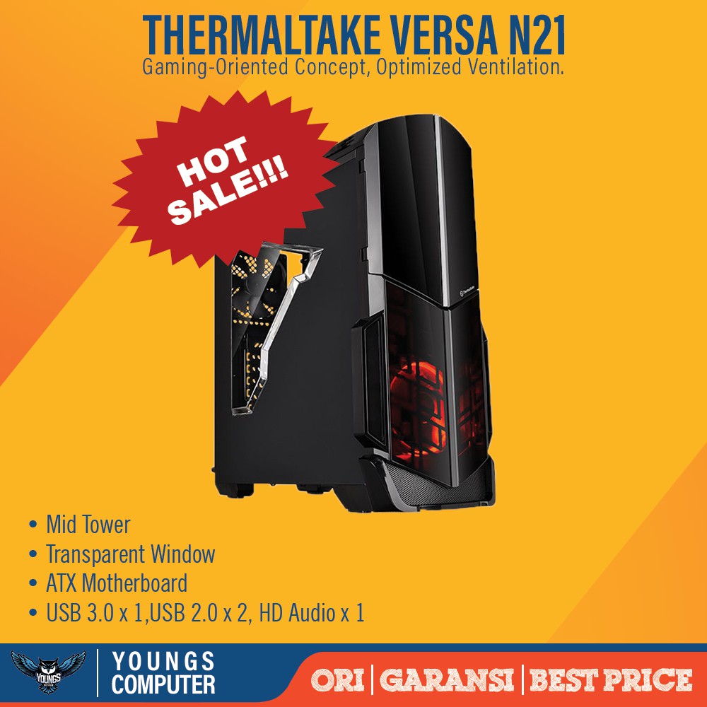 THERMALTAKE VERSA N21 ATX CASE CASING KOMPUTER THERMAL TAKE