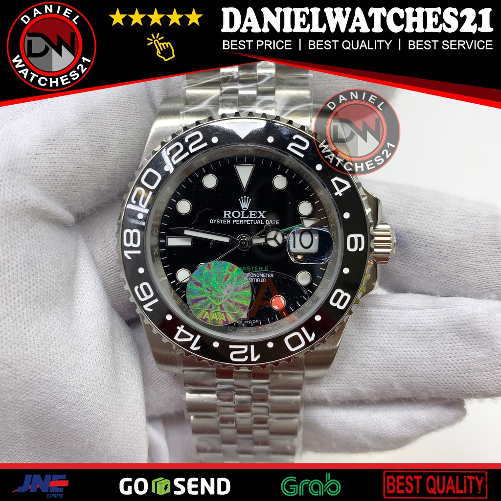 JAM TANGAN MODEL AAA+ PREMIUM GMT MASTER II JUBILEE BLACK (JAPAN GRADE AAA+)