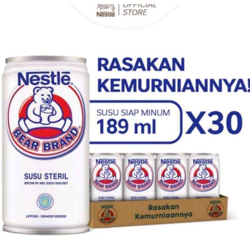 

BEARBRAND Susu Kaleng Susu Beruang Susu Steril [ 30kaleng x 189ml]